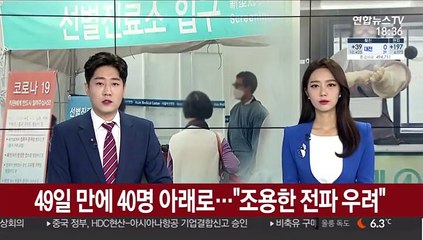 49일 만에 신규 확진 40명 아래로…"조용한 전파 우려"