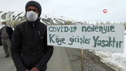 Tabela asarak köyü giriş çıkışlara kapattılar