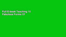 Full E-book Teaching 10 Fabulous Forms Of Poetry: Great Lessons, Brainstorming Sheets, and