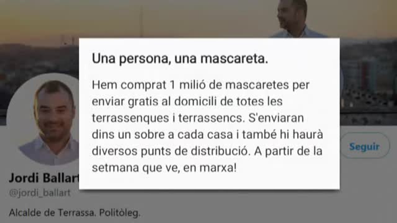 Cataluña repartirá 14 millones de mascarillas en las farmacias