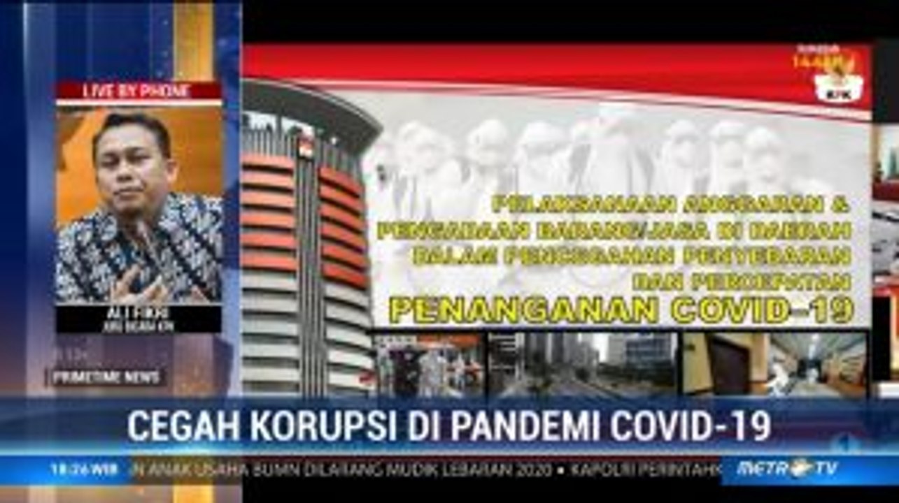 KPK Minta Kepala Daerah Cegah Korupsi saat Penanganan Pandemi Covid-19