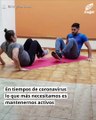 Así es como una madre se ejercita con su hijo durante la cuarentena