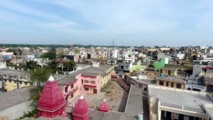 हॉट स्पॉट के प्रथम दिन झिंझाना कस्बा में ड्रोन कैमरे से की गई निगरानी