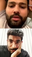 Rohit Sharma and jaspreet Bumrah live on Instagram fun video
