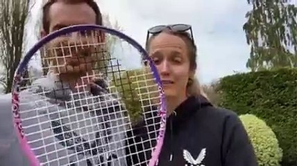 ATP - Andy Murray and his wife challenge Roger and Mirka Federer : 100 Volley Challenge !