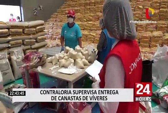 Coronavirus en Perú: Contraloría supervisa entrega de canastas de víveres