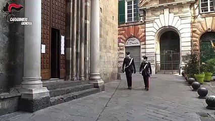 Genova - Carabinieri portano spesa a uomo ristretto ai domiciliari (09.04.20)