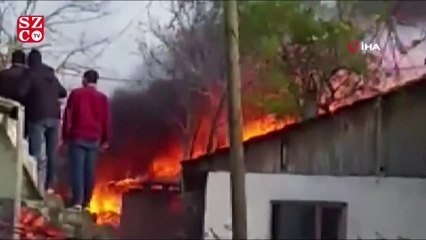 Düzce'de 4 ev alevler içinde kaldı