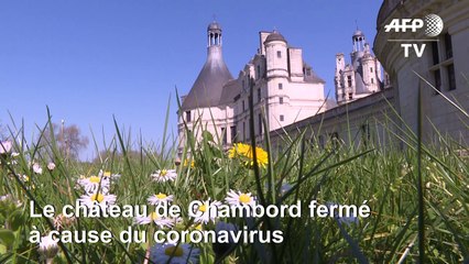 Coronavirus: calme absolu au château de Chambord, complètement déserté