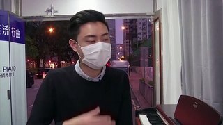 Hong Kong piano teacher offers lessons on a truck