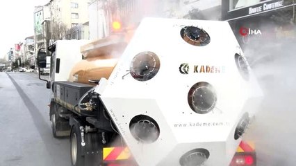 Korona virüs savaşçısı 'Mikronsis' aracı İstanbul sokaklarında