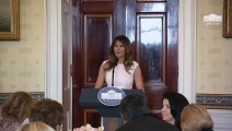 Wearing Face Covering, Melania Trump Urges Americans To Do Same In Tweet