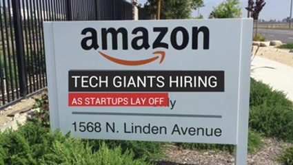 Tech Giants Hiring As Startups Lay Off