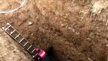 Kuyuya düşen köpeği itfaiye ekipleri kurtardı