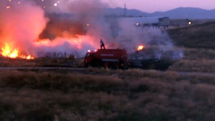Big fire where firefighters intervened with Fort Truck without a hose