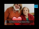 Ana festejó sus 102 años con saludos virtuales y todo el cariño de sus amigos y quienes la cuidan