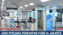 Hari Pertama PSBB di Jakarta, Stasiun MRT Sepi