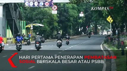 Jalanan Protokol DKI Jakarta Tampak Sepi Imbas Penerapan PSBB