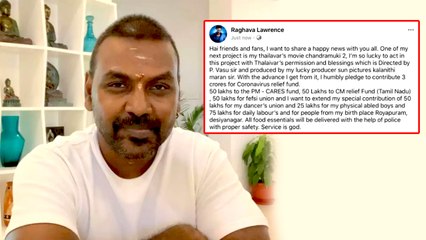 Breaking! Raghava Lawrence again proved his humanity | Chandramuki 2