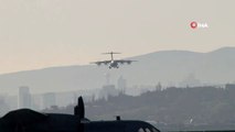 İngiltere'ye yardım malzemesi götürecek uçak Ankara'dan havalandı