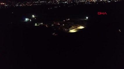 İSTANBUL'DA HASTANE ÇALIŞMALARI GECE DRONE İLE GÖRÜNTÜLENDİ -1