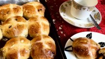 Homemade honey glazed hot cross buns | Food Celebrations