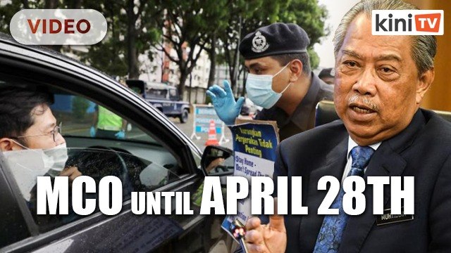 Muhyiddin: MCO extended until April 28