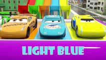 Learn Colors With Animal - Colorless cars in a surprise box painted in the bathroom, learn colors with vehicles