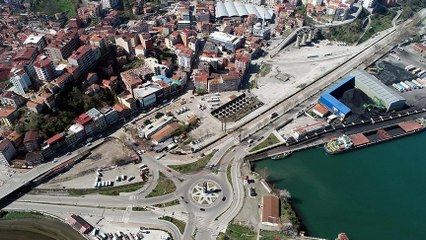 Denetimlerin sürdüğü Zonguldak havadan görüntülendi