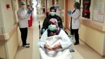 ADIYAMAN 79 yaşındaki koronavirüs hastası, alkışlarla taburcu edildi