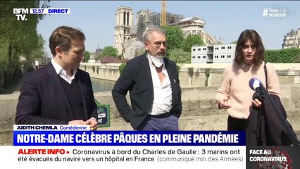 Célébration à Notre-Dame: Judith Chemla "heureuse de pouvoir faire sonner ce lieu"