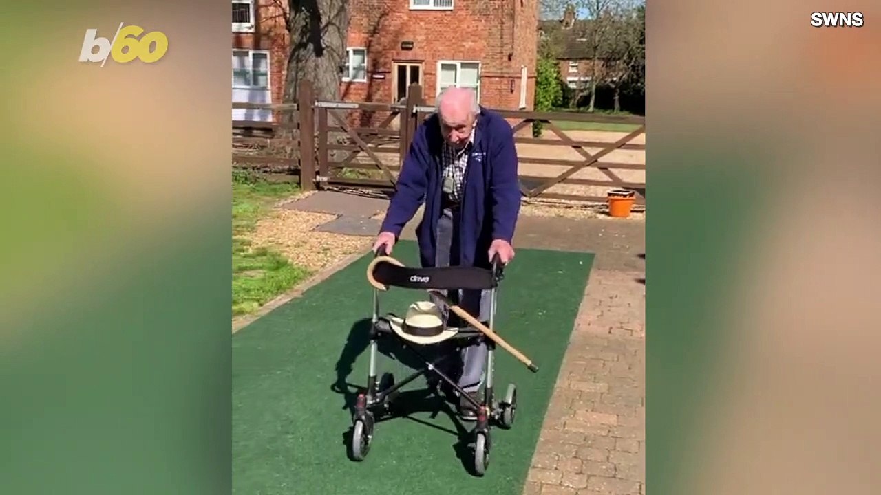 This WW2 Vet Has Pledged to Walk 100 Lengths of His Backyard by His 100th Birthday for Charity