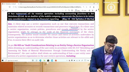 L7 SA 402 CA FINAL AUDIT UMEED QUESTION BANK DISCUSSION