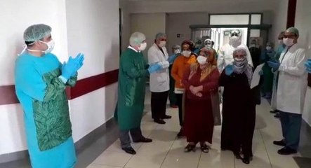 Korona virüsü yendiler alkışlarla taburcu oldular
