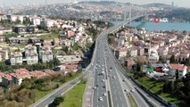 Cuma trafiğine korona etkisi...15 Temmuz Şehitler Köprüsündeki trafik yoğunluğu yüzde 11'e kadar...