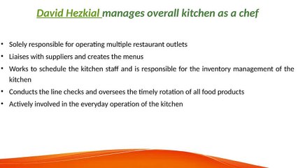 Chefs work hard to present a new dish on table