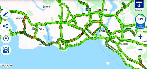 İstanbul'da cuma trafiğine korona etkisi