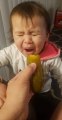 Toddler Makes a Face After Tasting Pickle for The First Time