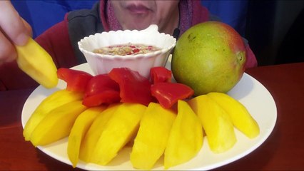 ASMR - Mango and Red Bell Pepper