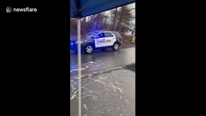 LIttle girl in Massachusetts gets birthday parade from police department amid COVID-19 lockdown