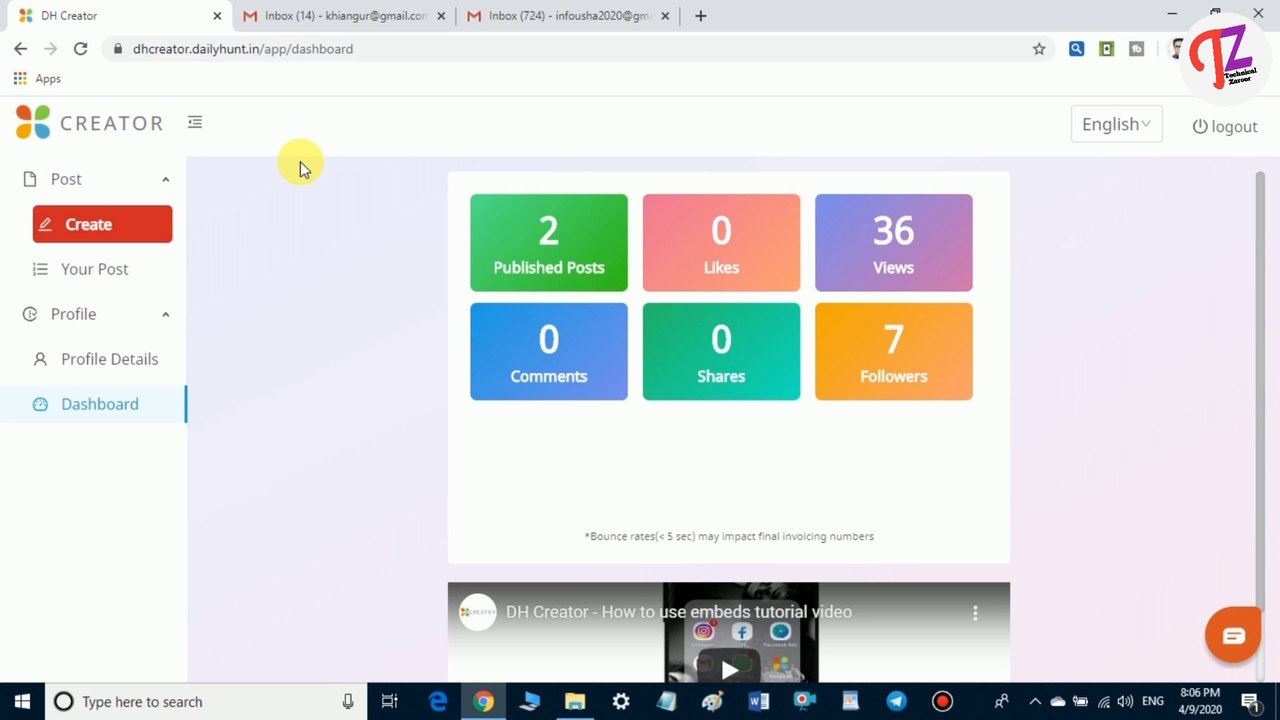 How to Add Bank Address Details on Dailyhunt 2020 | How to Get Bank Details on DH Creator in Hindi