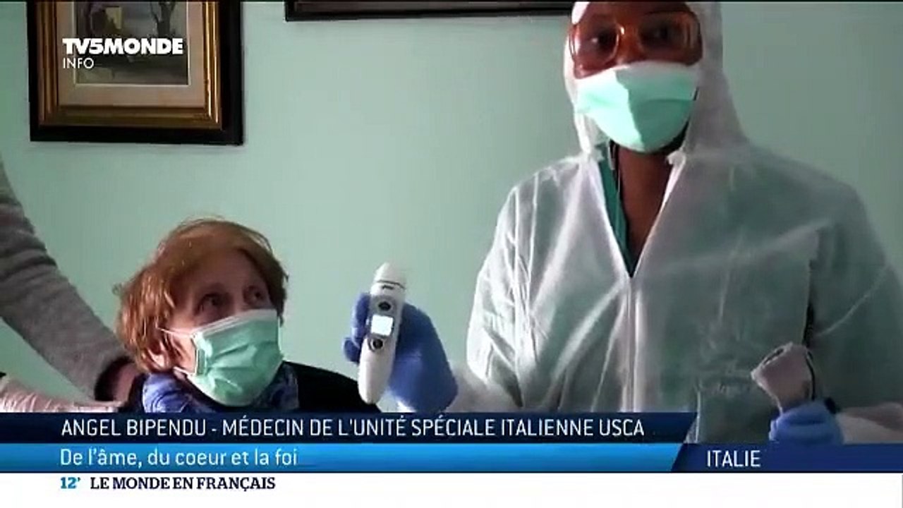 Angel Bipendu est originaire de République démocratique du Congo. Médecin itinérante, membre d'une unité spéciale de lutte contre le Covid-19 en Italie, elle est aussi Sœur, auprès d'une congrégation chrétienne.