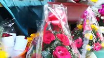 valentine day rose flowers in market