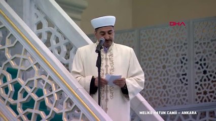 Temsilen kılınan cuma namazı Ankara Melike Hatun Camii'nde eda edildi