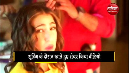 下载视频: sara ali khan video eating viral