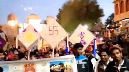 जैसलमेर में मरु महोत्सव हेरिटेज वॉक निकला