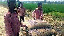 School children carried mid day meal ration on trolly