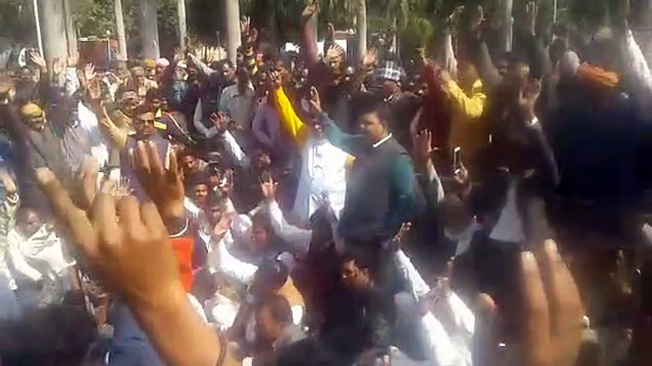 Demonstration by Valmiki society