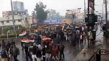 CAA protests amidst rain