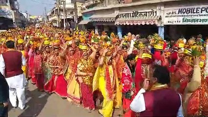 विश्व प्रसिद्ध मंदिर में दुर्गा मां करती हैं भक्तों के दुख दूर, 2100 महिलाओं ने निकाली शोभायात्रा